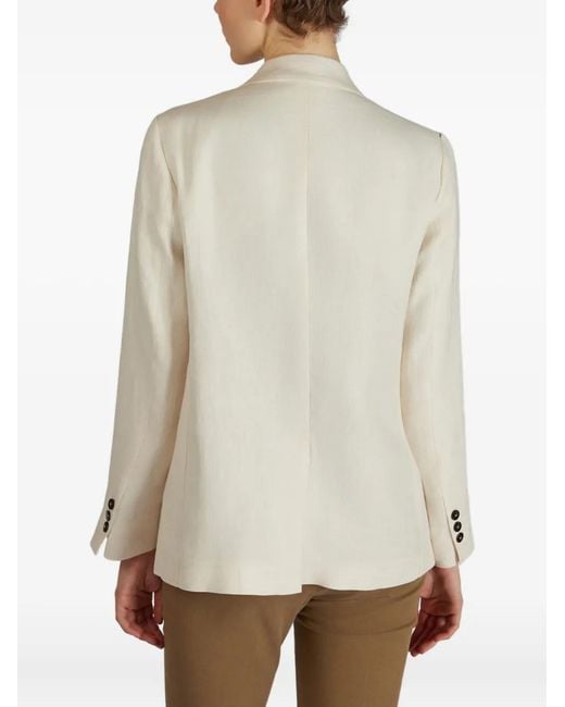 Montedoro White Double-Breasted Blazer