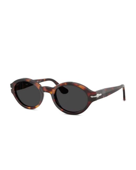 Persol Black Loris Tortoiseshell Round-Frame Sunglasses