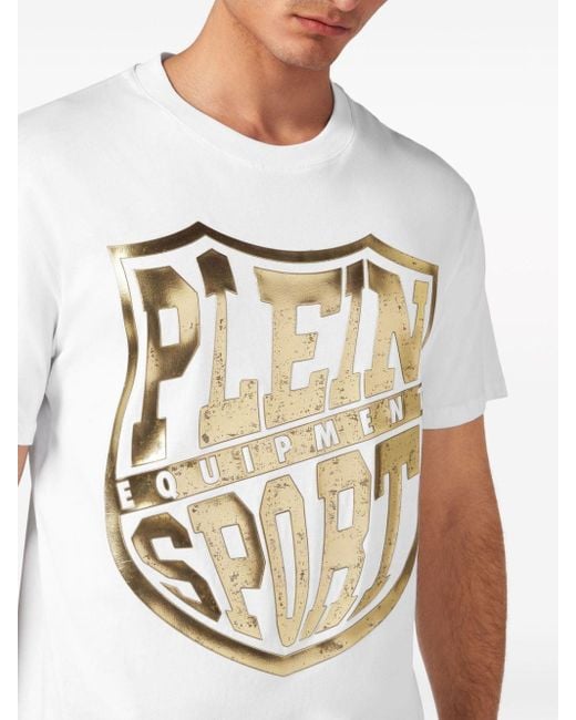 Camiseta con logo estampado Philipp Plein de hombre de color White