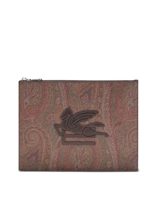 Etro Clutch mit Paisleymuster in Brown für Herren