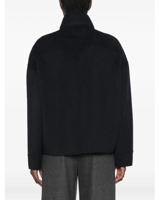 Max Mara Black Double-Breasted High-Neck Jacket