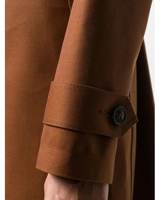 Mackintosh Brown Belted Button Up Trench Coat
