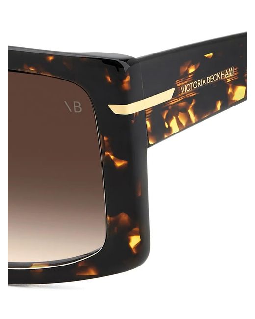 Victoria Beckham Gray Square-Frame Sunglasses