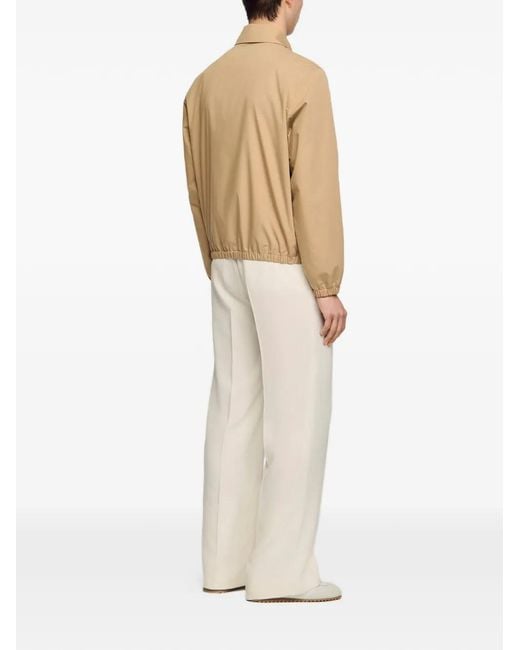 Sandro Natural Zip-Up Cotton Jacket for men