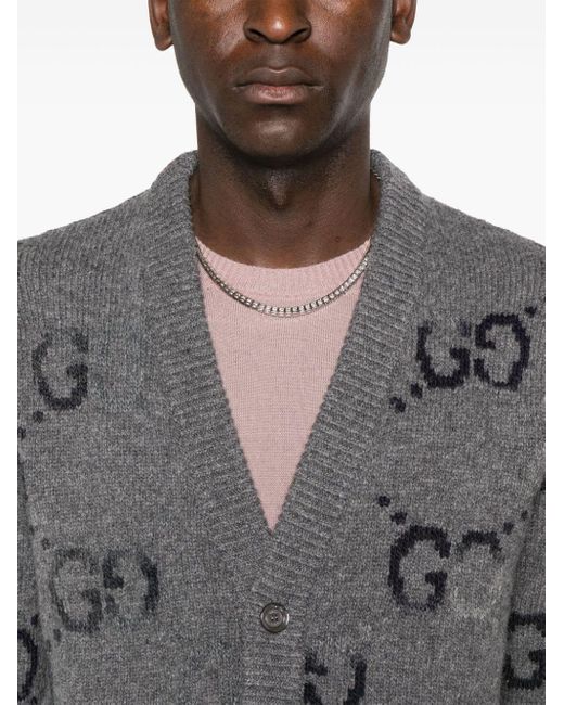 Gucci Intarsia Vest in het Gray voor heren