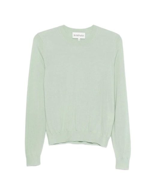 Bompard Green Round-Neck Sweater