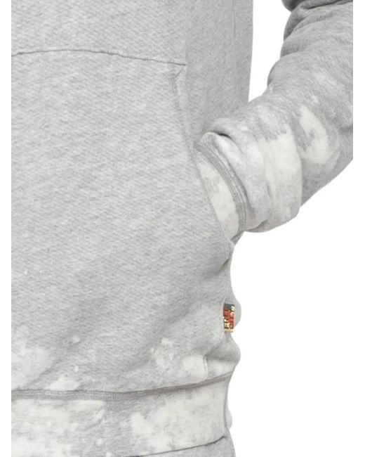 Freecity Gray Pull À Capuche À Effet Délavé