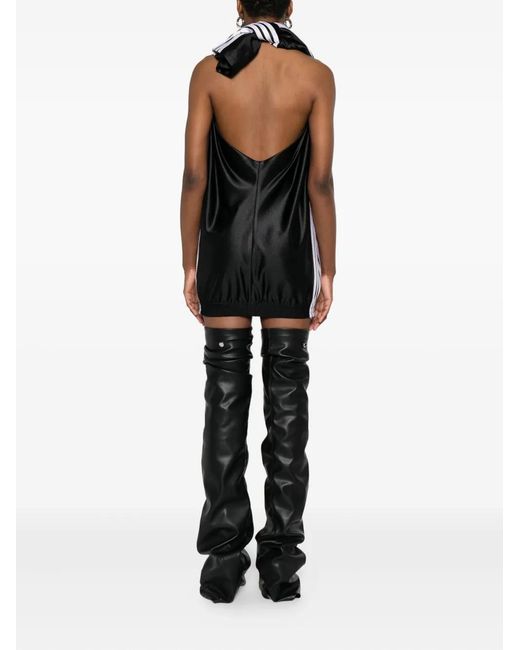 Balenciaga Black Side-Stripe Mini Dress