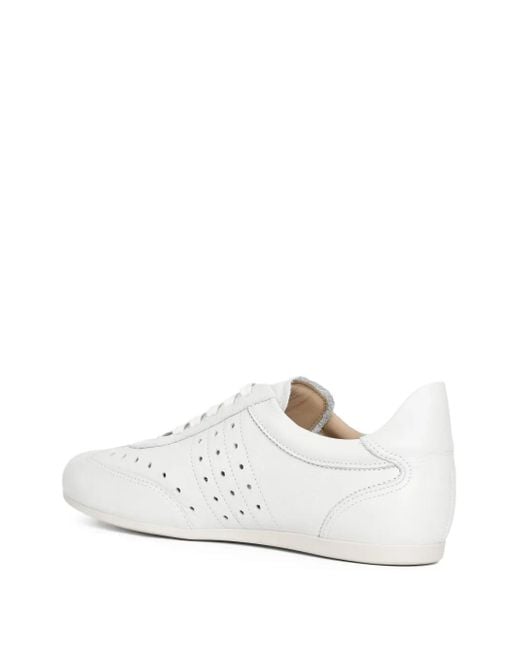 Sarah Chofakian Monocle Café Geperforeerde Sneakers in het White