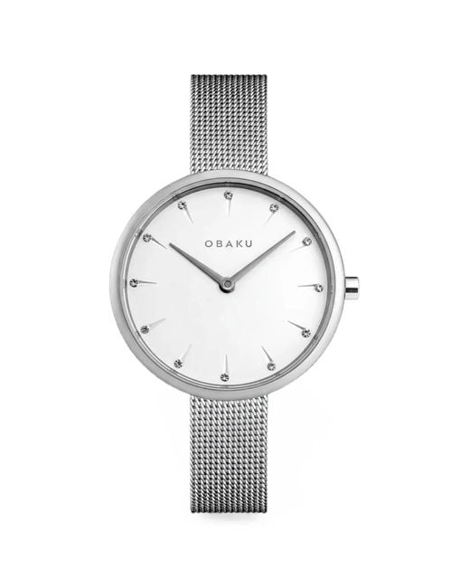 Obaku White Notat 36Mm Watch