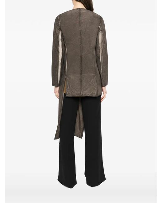 Uma Wang Natural Asymmetric Drape Shirt