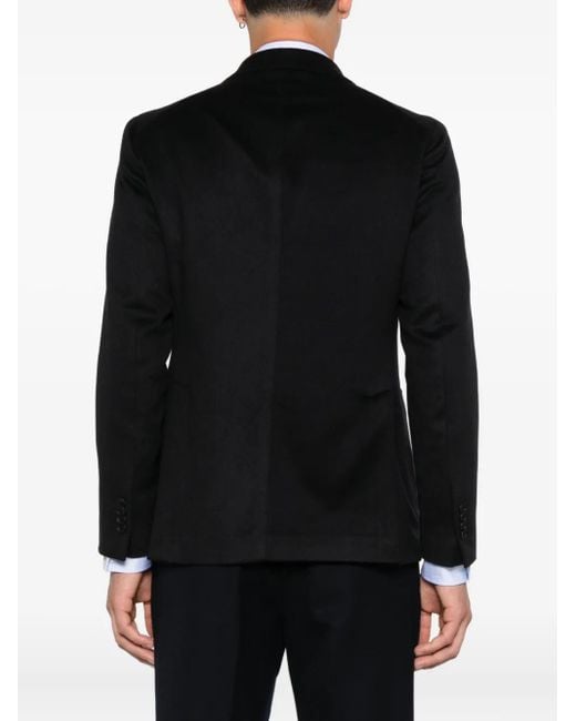 Tagliatore Black Double-Breasted Jacket for men