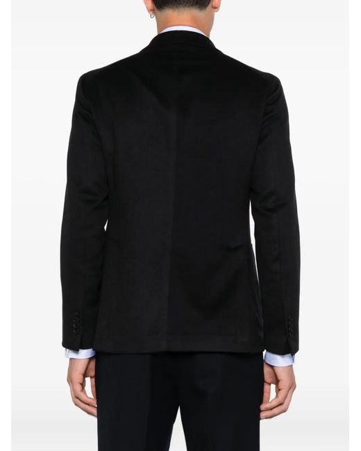 Tagliatore Black Double-Breasted Jacket for men