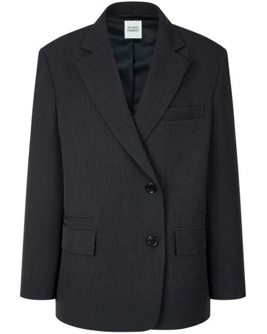 Studio Tomboy X Blazer Met Enkele Rij Knopen in het Black