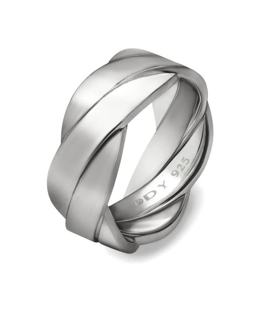 David Yurman Zilveren Dy Helios Ring (9Mm) in het White voor heren
