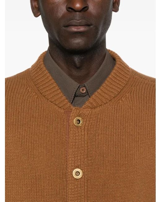Pence Cardigan mit Knöpfen in Brown für Herren