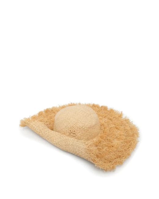Ruslan Baginskiy Natural Fringed Straw Hat