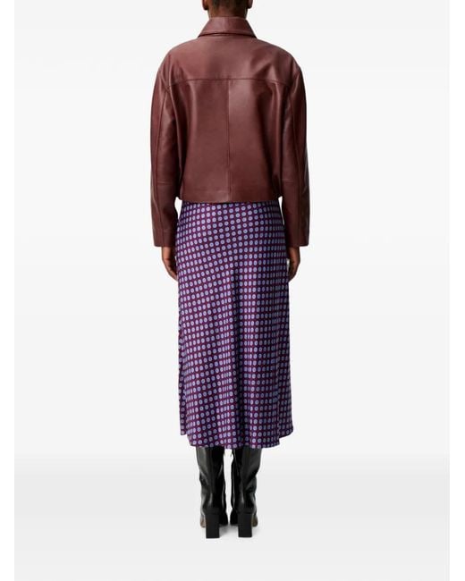 Claudie Pierlot Brown Oversized Leather Jacket