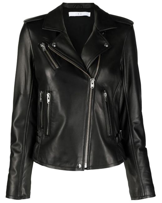IRO Black Newhan Leather Jacket