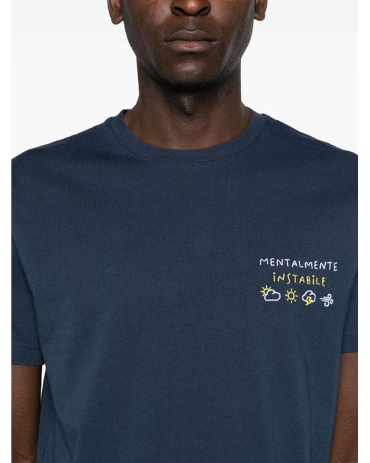 Mc2 Saint Barth Blue Portofino Organic Cotton T-shirt for men