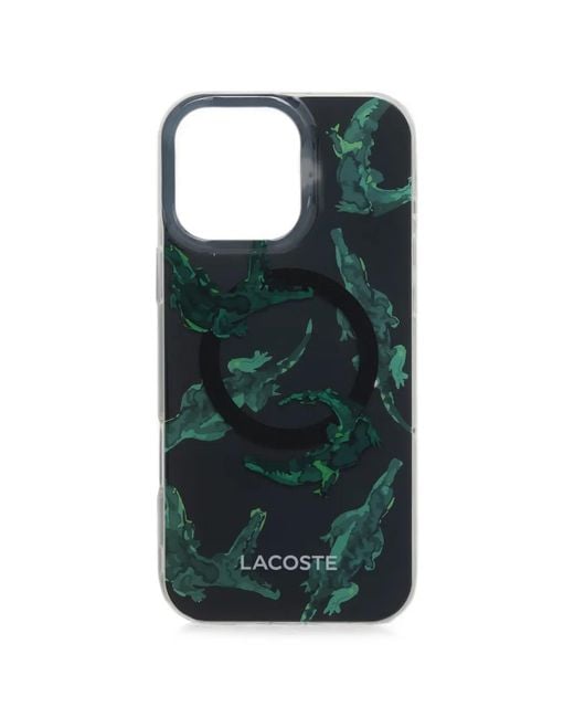 Lacoste Green Crocodile-Print Iphone 16 Case