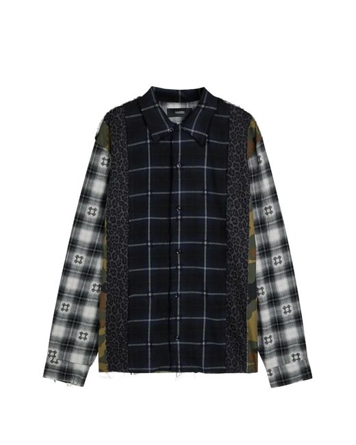 Amiri Black Check-Pattern Shirt for men
