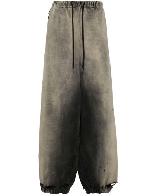 Maison Mihara Yasuhiro Gray Bleached Drop-crotch Trousers for men