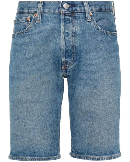 Levi's Blue 501 Original Straight-Cut Shorts for men