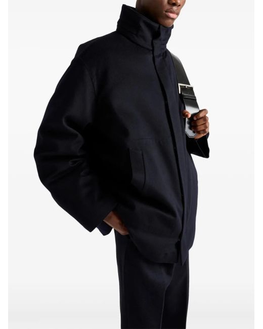 Prada Blue Down Jacket Clothing for men