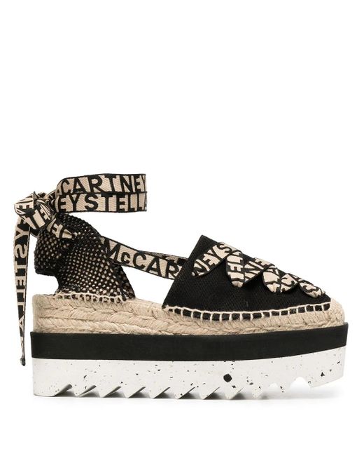 Espadrillas Gaia in tela multicolor di Stella McCartney in Black