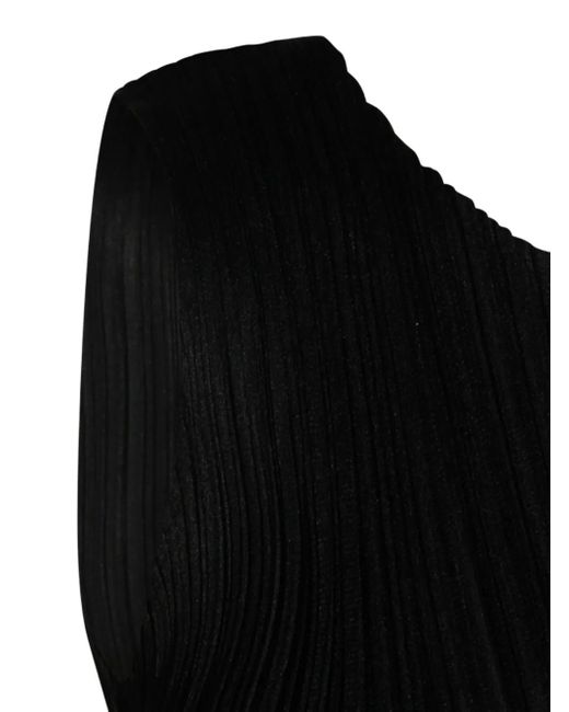Pleats Please Issey Miyake Black Pleated Sleeveless Top