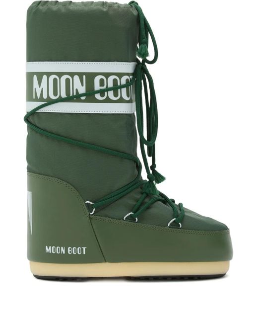 Bottines Matelassées À Lacets Icon Moon Boot en coloris Green