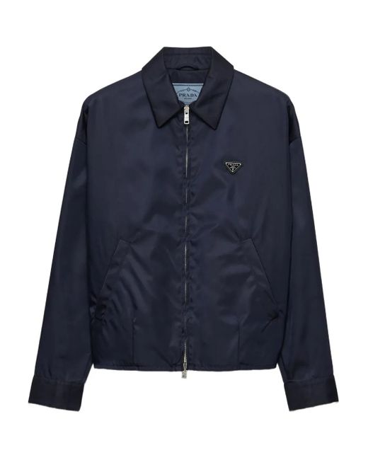 Prada Bomberjack Met Rits in het Blue