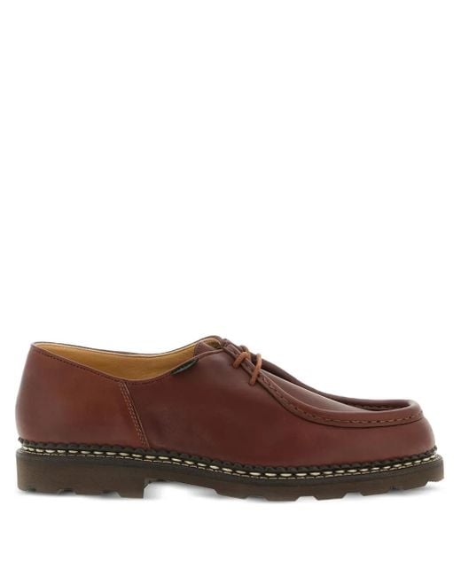 Paraboot Brown Michael Laced Derby Shoes for men