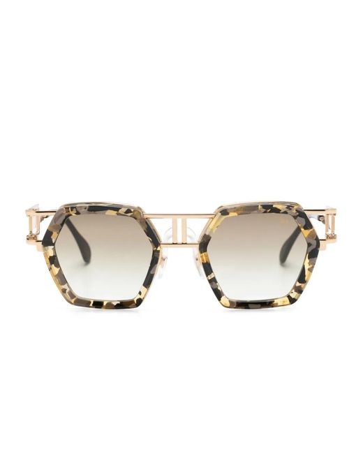 Cazal Natural 677 Geometric-Frame Sunglasses