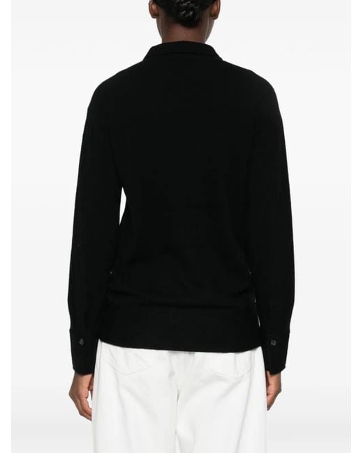 Totême Black Button-Up Chest-Pocket Shirt