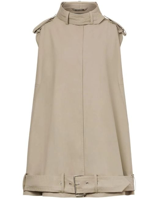 Alberta Ferretti ベルテッド ケープ Natural