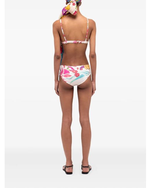 Donde Esteban Pink Floral Print Bikini Bottom