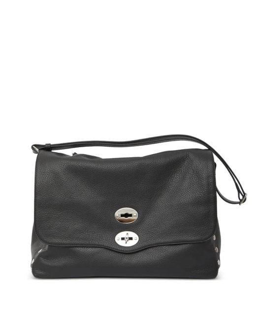 Zanellato Black Medium Postina Messenger Bag