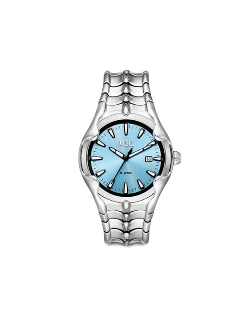 DIESEL Blue Vert Three-Hand Date Stainless Steel Watch for men
