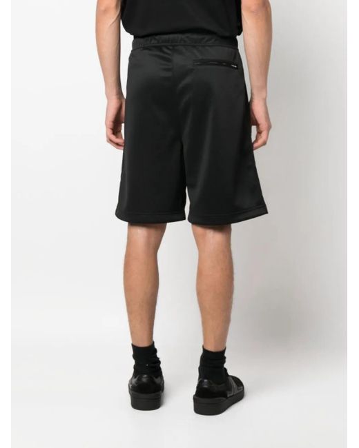 Lanvin Black Logo-embroidered Track Shorts for men