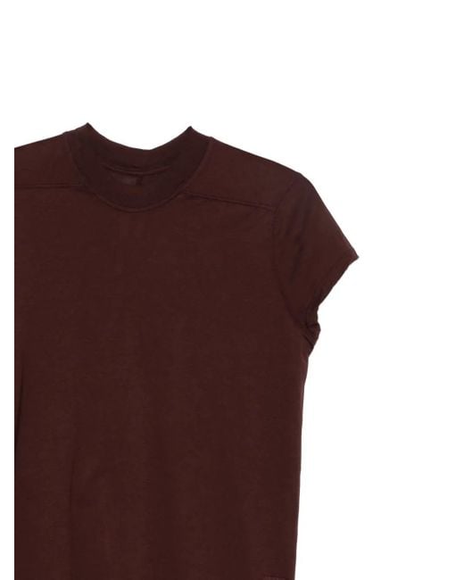 Rick Owens Brown Strap-Detail Short-Sleeve T-Shirt