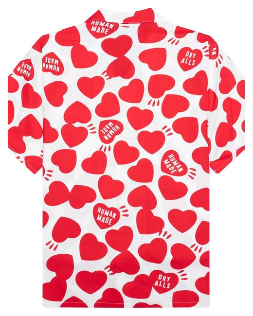 Human Made Red Heart-Print Shirt for men