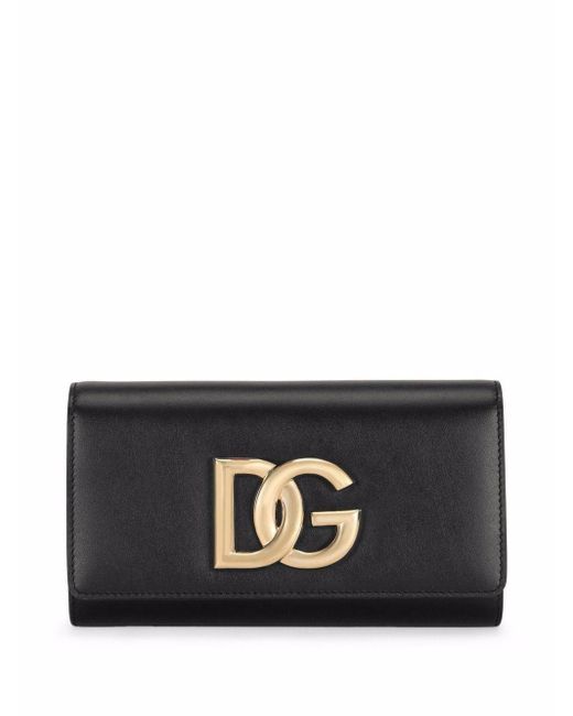 Dolce & Gabbana Black 3.5 Clutch aus Leder