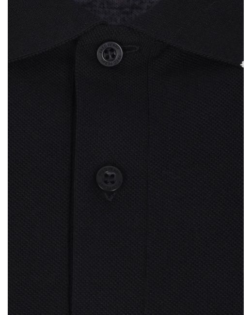 Comme des Garçons Black Colour-Block Logo Polo Shirt for men