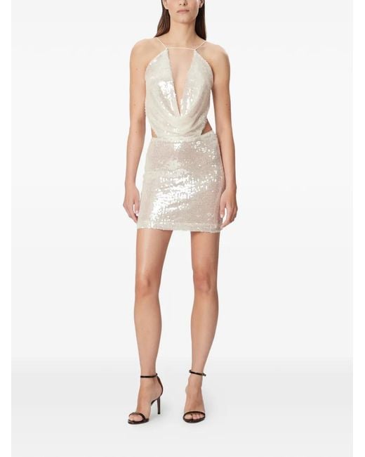 Amazuìn Natural Ester Self-Tie V-Neck Mini Dress