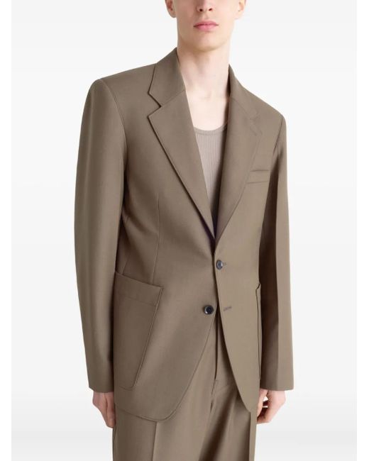 Lemaire Brown Tailored Sb Jacket for men
