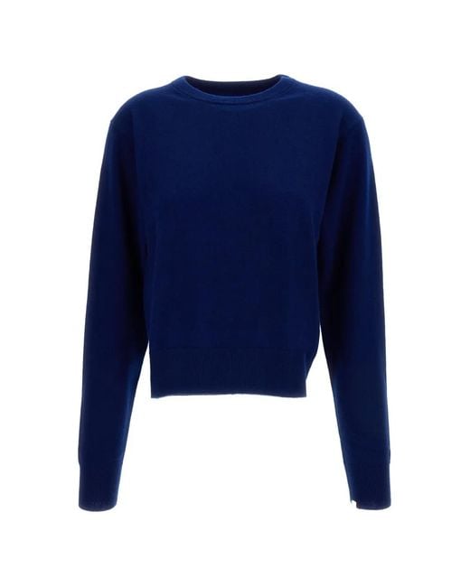 Extreme Cashmere Blue Crew-Neck Cashmere Sweater