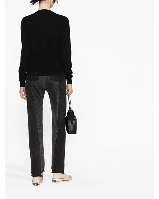COMME DES GARÇONS PLAY Black Logo Wool Cardigan