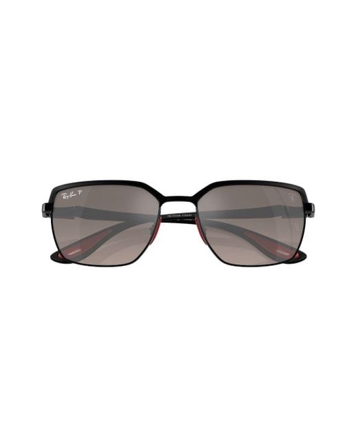 Ray-Ban Brown Scuderia Ferrari Collection Square-frame Sunglasses